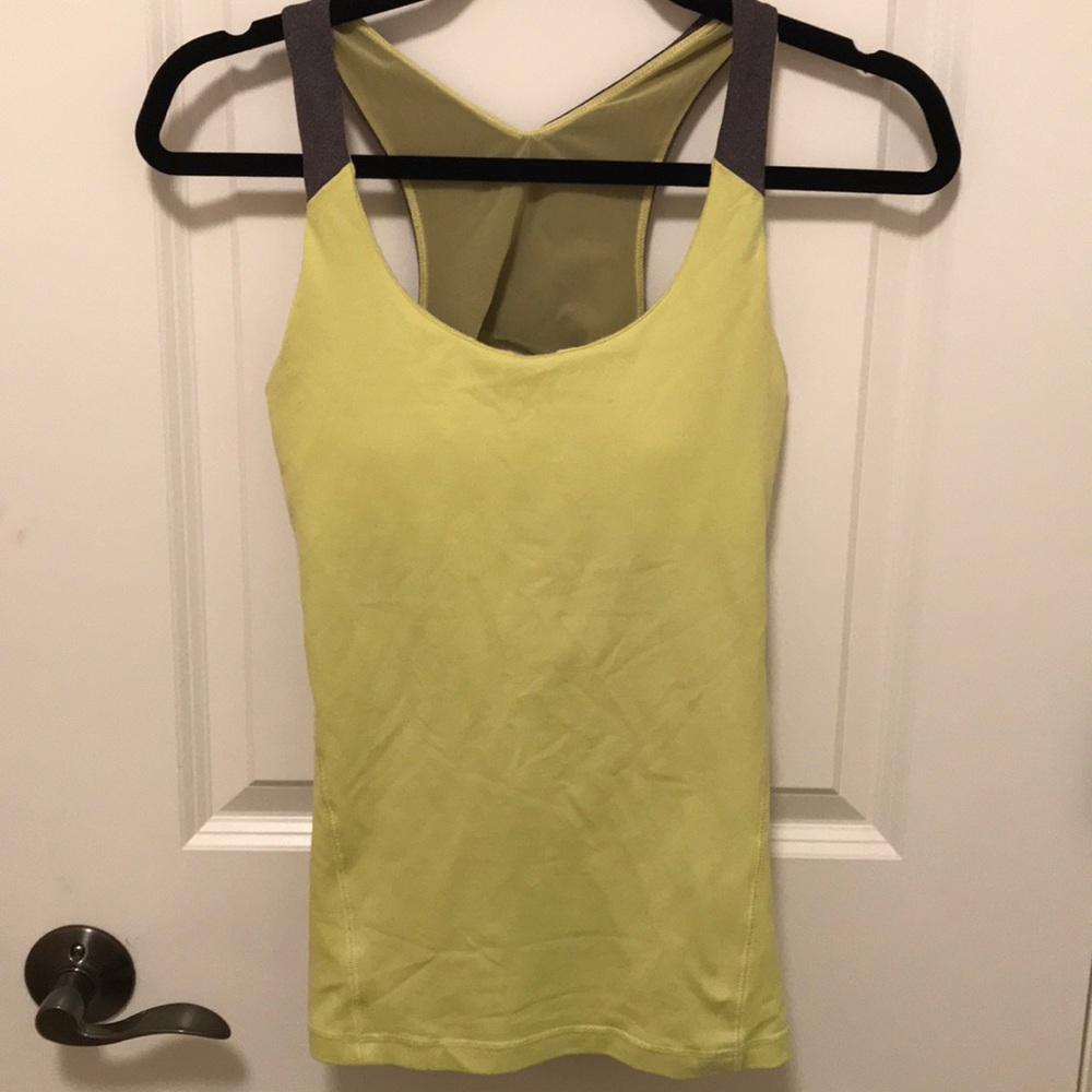Like green work out/yoga tank top